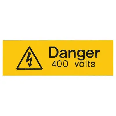 Read more on Industrial Signs IS1205EN | Self Adhesive Danger 400 Volts Vinyl Label 75x25mm Pack of 5