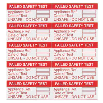 Read more on Industrial Signs IS2550SA | Self Adhesive Fail Test Safety Vinyl Label 42.5x32.5mm Pack of 50