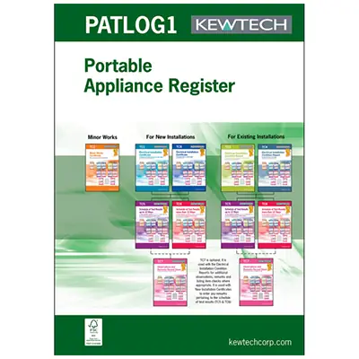 Read more on Kewtech PATLOG1 | Portable Appliance Testing Log Book Register for Multiple Site Use