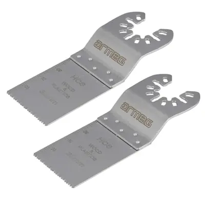 Read more on Armeg MTB32HCSTP | 32mm HCS Multi Tool Blade Twin Pack, Silver