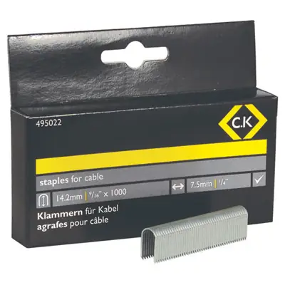 Read more on CK 495022 | 7.5x14mm Galvanised Half Round Staples (Pack of 1000)