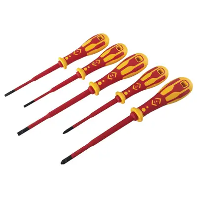 Read more on CK T49283D | 1000v Insulated VDE Slim Slotted Screwdriver, Set of 5
