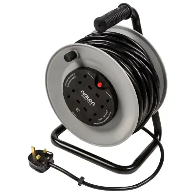Read more on Niglon NER45013 | 13A 3120W 240V Open Cable Reel with 4 Outlets & Handle, 50m
