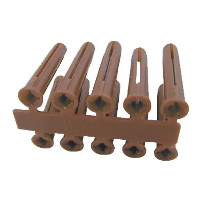 Read more on Olympic Fixings 050-070-020 | Brown Plastic Wall Drill Plugs/Rawl Plugs, Pack of 100