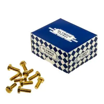 Read more on Olympic Fixings 089-187-045 | M8x20mm Hex Screw Set Brass, Pack of 100