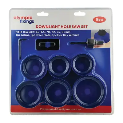 Read more on Olympic Fixings 090-202-400 | 9 Piece Downlight Holesaw Set