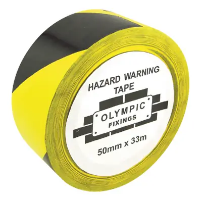 Read more on Olympic Fixings 093-325-010 | 50mmx33m Adhesive PVC Hazard Warning Tape, Black & Yellow