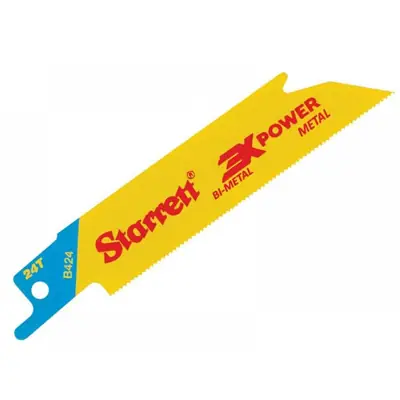 Read more on Starrett B424-5 | 100mm 24tpi Bi Metal Cut Reciprocating Saw Blade, Straight (Pack of 5)