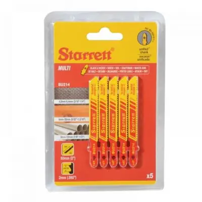 Read more on Starrett BU214-5 | 50mm Multi Purpose Jig Saw Blades (Pack of 5)