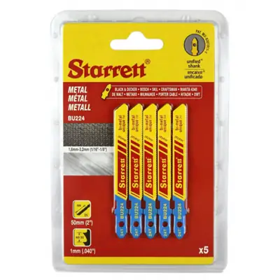 Read more on Starrett BU224-5 | 50mm Metal Cutting Jig Saw Blades (Pack of 5)