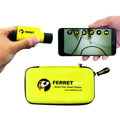 Read more on Super Rod SR-FERRET | IP67 Multipurpose Compact Wireless Inspection Camera & Cable Pulling Tool Kit with Accessories
