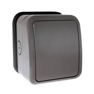 Read more on Click OA411AG | Aquip 10A IP66 1 Gang 2 Way Weatherproof Switch with MiniGrid Modules, Anthracite Grey Polycarbonate