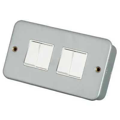 Read more on Click Scolmore CL019 | 10A 4 Gang 2 Way Light Switch Metal Clad