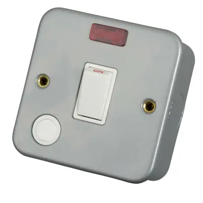 Read more on Click Scolmore CL023 | Essentials 20A Double Pole 2P Metal Clad Switch Socket with Neon