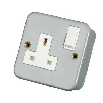 Read more on Click Scolmore CL035 | 13A 1 Gang Double Pole Switch Socket Metal Clad