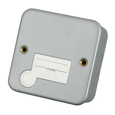 Read more on Click Scolmore CL050 | Essentials 13A 1 Gang Metal Clad Unswitched Fused Spur with Flex Outlet