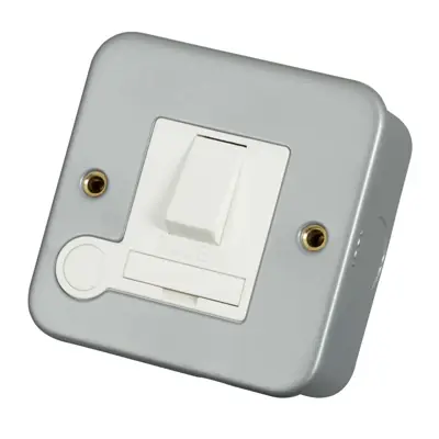 Read more on Click Scolmore CL051 | 13A Double Pole Switched Fused Spur with Flex Outlet Metal Clad