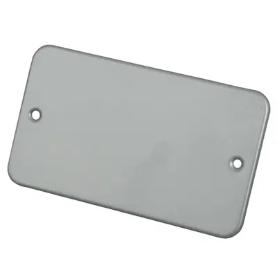 Read more on Click Scolmore CL061 | 2 Gang Blank Plate Metal Clad