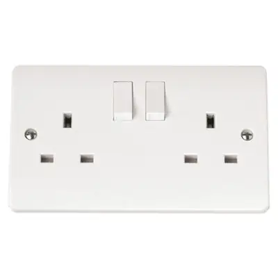 Read more on Click Scolmore CMA036 | Mode 13A 2 Gang Double Pole Switched Plug Socket, White