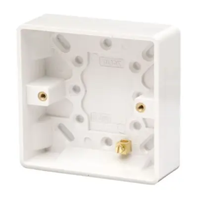 Read more on Click Scolmore CMA081 | Mode 25mm 1 Gang Pattress Back Box, White