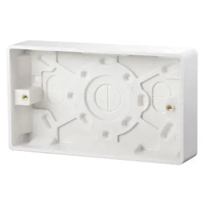 Read more on Click Scolmore CMA082 | Mode 25mm 2 Gang Pattress Back Box, White