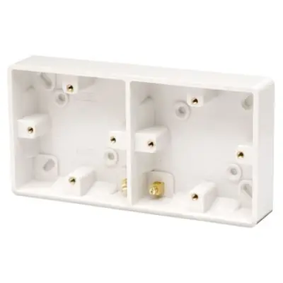 Read more on Click Scolmore CMA089 | Mode 29mm 2 x 1 Gang Dual Pattress Back Box, White