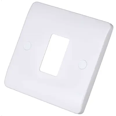 Read more on Click Scolmore CMA20401 | Gridpro Mode 1 Gang Front Plate, White