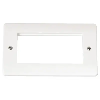 Read more on Click Scolmore CMA312 | Mode 2 Gang 4 Module New Media Quad Aperature Front Plate, White