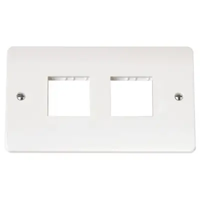 Read more on Click Scolmore CMA404 | Mode 2 Gang 4 Module Minigrid Front Plate