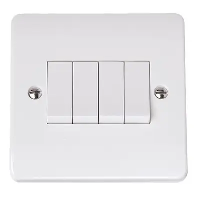 Read more on Click Scolmore CMA9014 | Mode 10A 4 Gang 2 Way Single Switch Plate, White Moulded