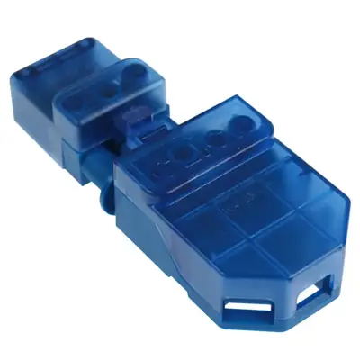 21411-2 Click Scolmore CT101C | Clickflow 20A 3 Pin Plug-In Flow Connector, Blue