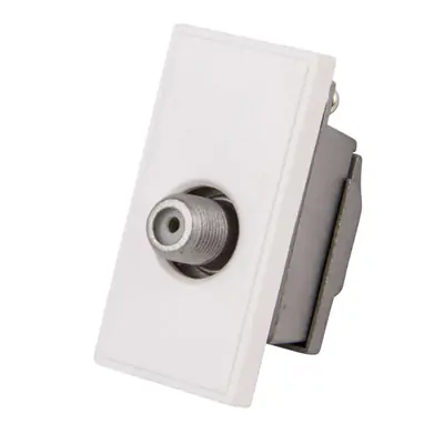 Read more on Click Scolmore MM405WH | New Media Single Satellite Socket (Female) Shielded Euro Module, White