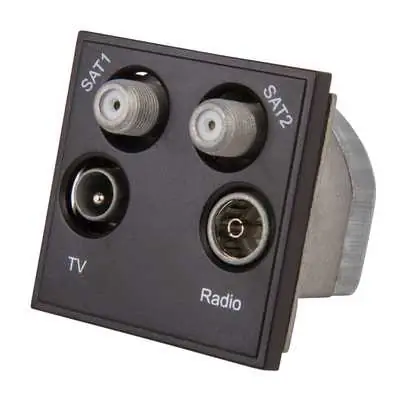 Read more on Click Scolmore MM440BK | New Media Quad TV, Radio, Sat 1 & 2 Shielded Euro Module, Black