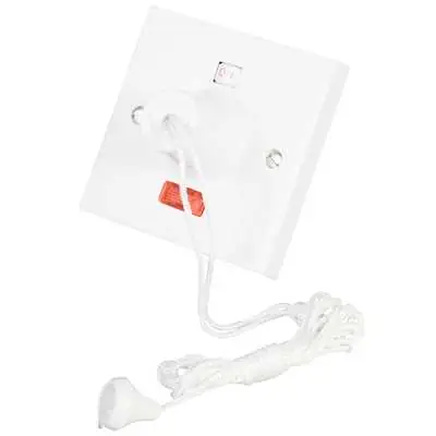 Read more on Click Scolmore PRW211 | Polar 50A Double Pole Ceiling Pull Cord Switch with Neon, White