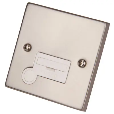 Read more on Click Scolmore VPSC050WH | Deco 13A Unswitched Fused Spur with Flex Outlet, Satin Chrome with White Insert