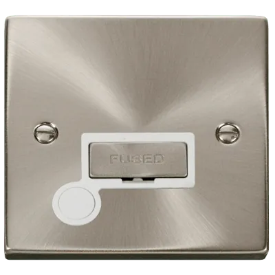 Read more on Click Scolmore VPSC550WH | Fused Connection Unit With Flex Outlet 13A IP20 Satin Chrome w/ White Insert