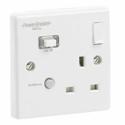 Read more on Green Brook K21WPAPN-C | Powerbreaker 13A 30mA 1 Gang Switched RCD Plug Socket, White