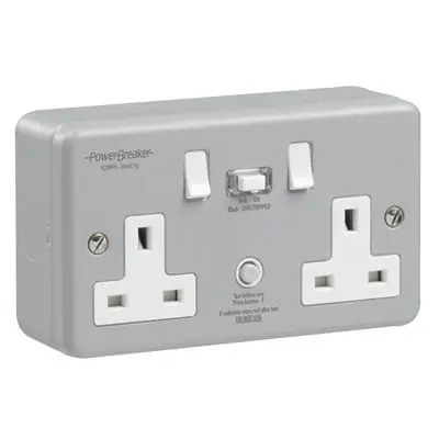 Read more on Green Brook K22MPAPN-C | Powerbreaker 13A 2 Gang Passive Latching RCD Switched Socket with Surface Mounting Back Box