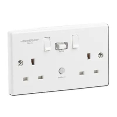 Read more on Green Brook K22WPAPN-C | Powerbreaker 13A 30mA 2 Gang Switched RCD Plug Socket, White