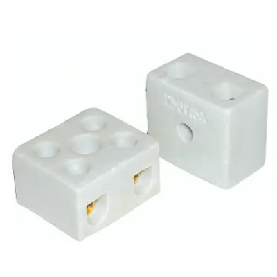 Read more on Green Brook PCC152 | 15A Double Pole Central Hole Porcelain Connector