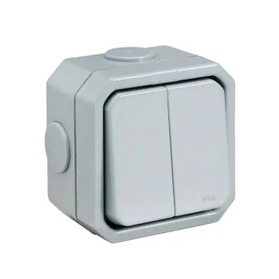 Read more on Green Brook PSW2G2W | Powerbreaker 10A 2 Gang 2 Way IP66 Weatherproof Light Switch, Grey