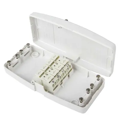 Read more on Hager J804 | 20A 4 Terminal Maintenance Free Junction Box, White