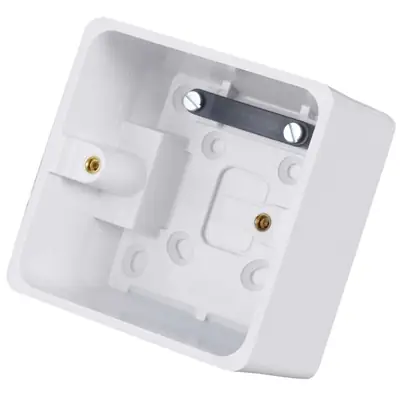 Read more on Hager WMPB1 46 | Sollysta 46mm 1 Gang Surface Mounting Pattress Back Box, White
