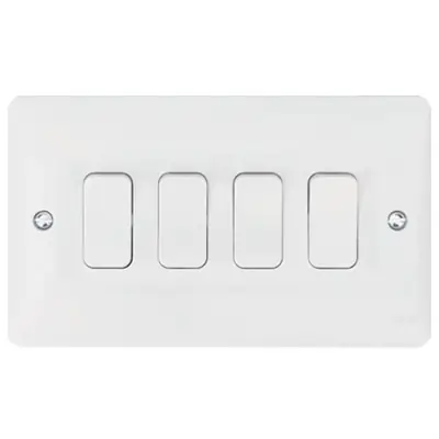 Read more on Hager WMPS42 | Sollysta 10A 4 Gang 2 Way Light Switch, White