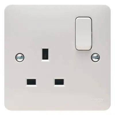 Read more on Hager WMSS81 | Sollysta 13A 1 Gang Double Pole DP Switched Socket, White