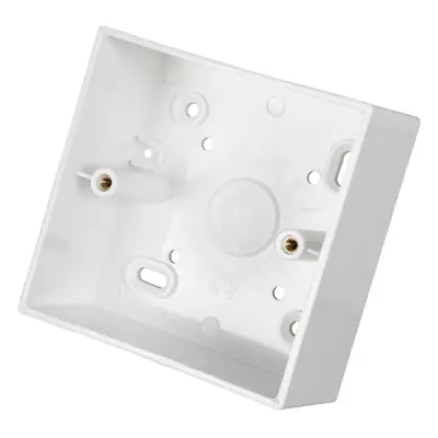 Read more on Marshall Tufflex MSSB17WH | 44mm 1 Gang PVC Surface Mounting Pattress Back Box, White