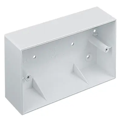 Read more on Marshall Tufflex MSSB23WH | 44mm 2 Gang Surface Conduit Mounting Back Box, White