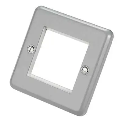 Read more on MK K182ALM | 1 Gang 2 Euro Data Front Plate Module, Metal Clad