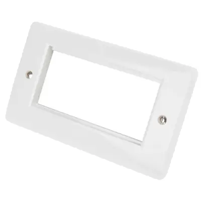 Read more on MK K184WHI | Logic Plus 2 Gang 4 Euro Module Front Plate, White