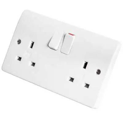 Read more on MK K2747WHI | Logic Plus 13A 2 Gang Double Pole (DP) Switched Plug Socket, White